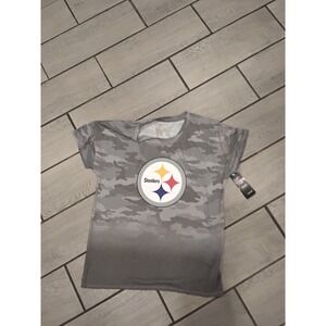 NFL Pittsburgh Steelers Camo Juniors T Shirt Size XL 14 16‎